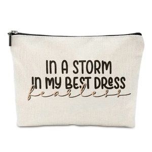 Cosmetic/ Travel Bag with Zipper & Print of Taylor Swift’s Lyrics Fearless NEW